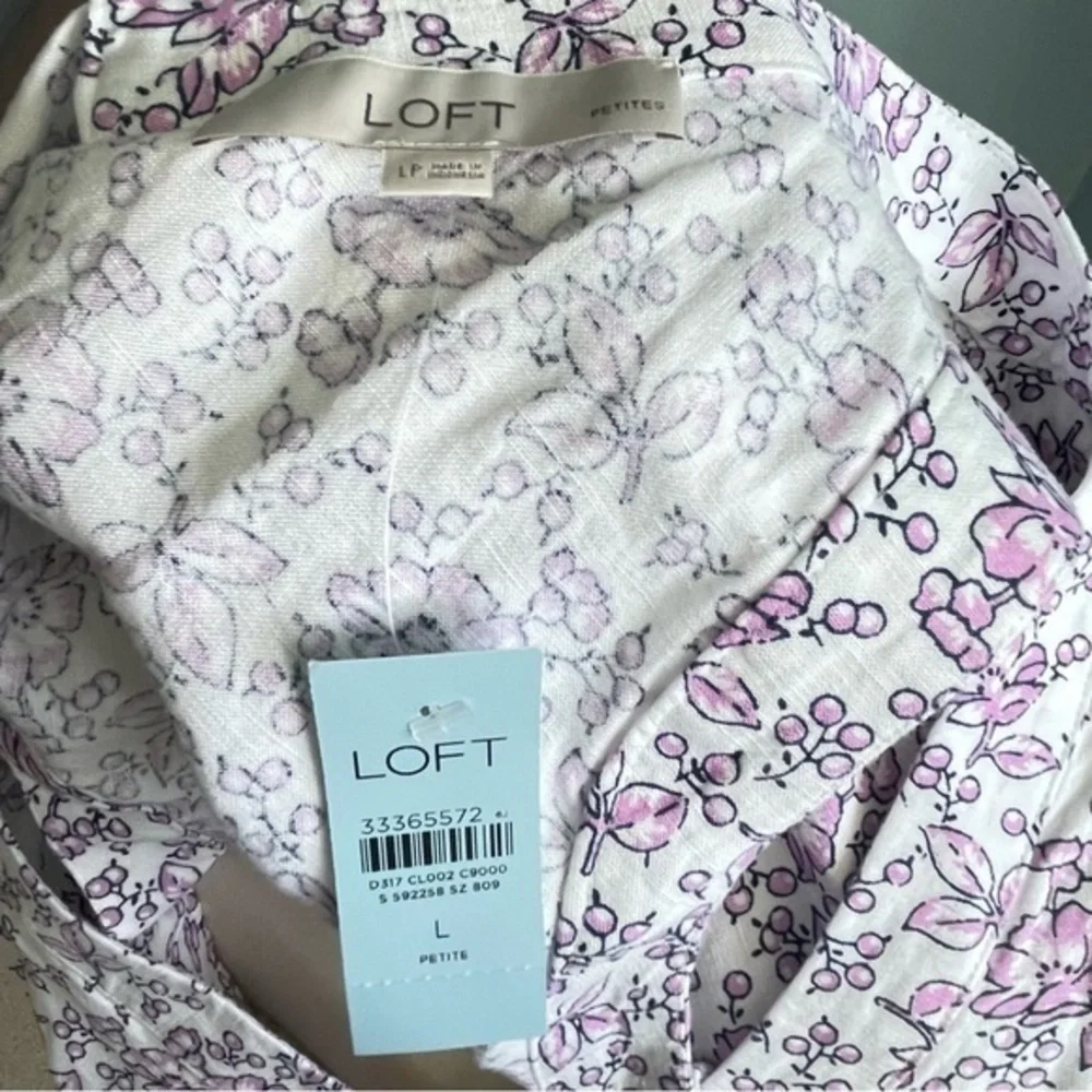 $15 SALE Loft NWT Petite Floral Flounce Dress Sleeveless Dress Pastel Spring - Picture 8 of 10